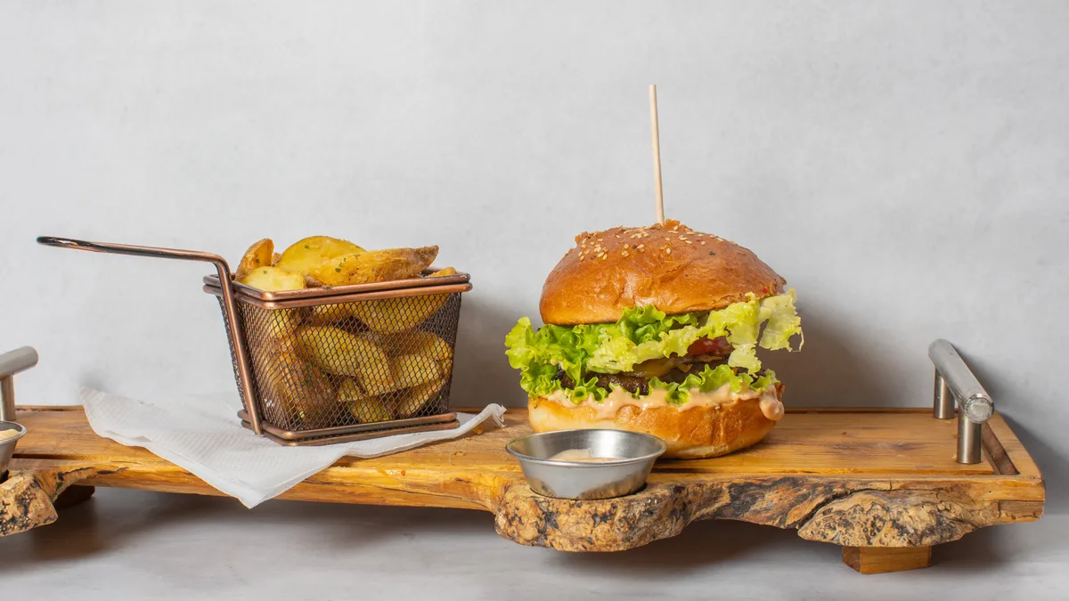 Brown burger