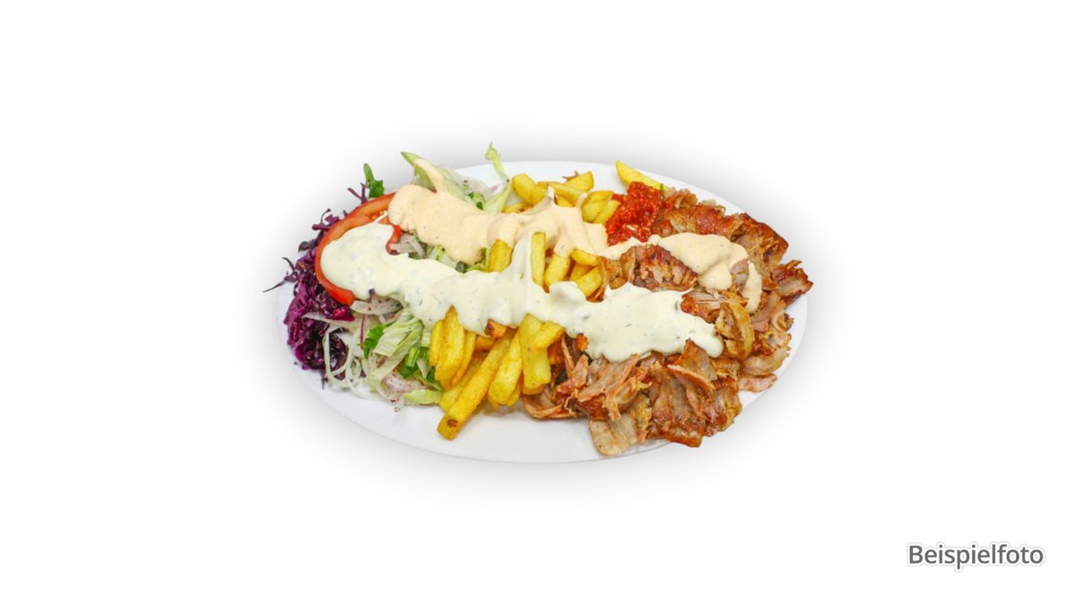 Hähnchen Döner Gemüse Teller