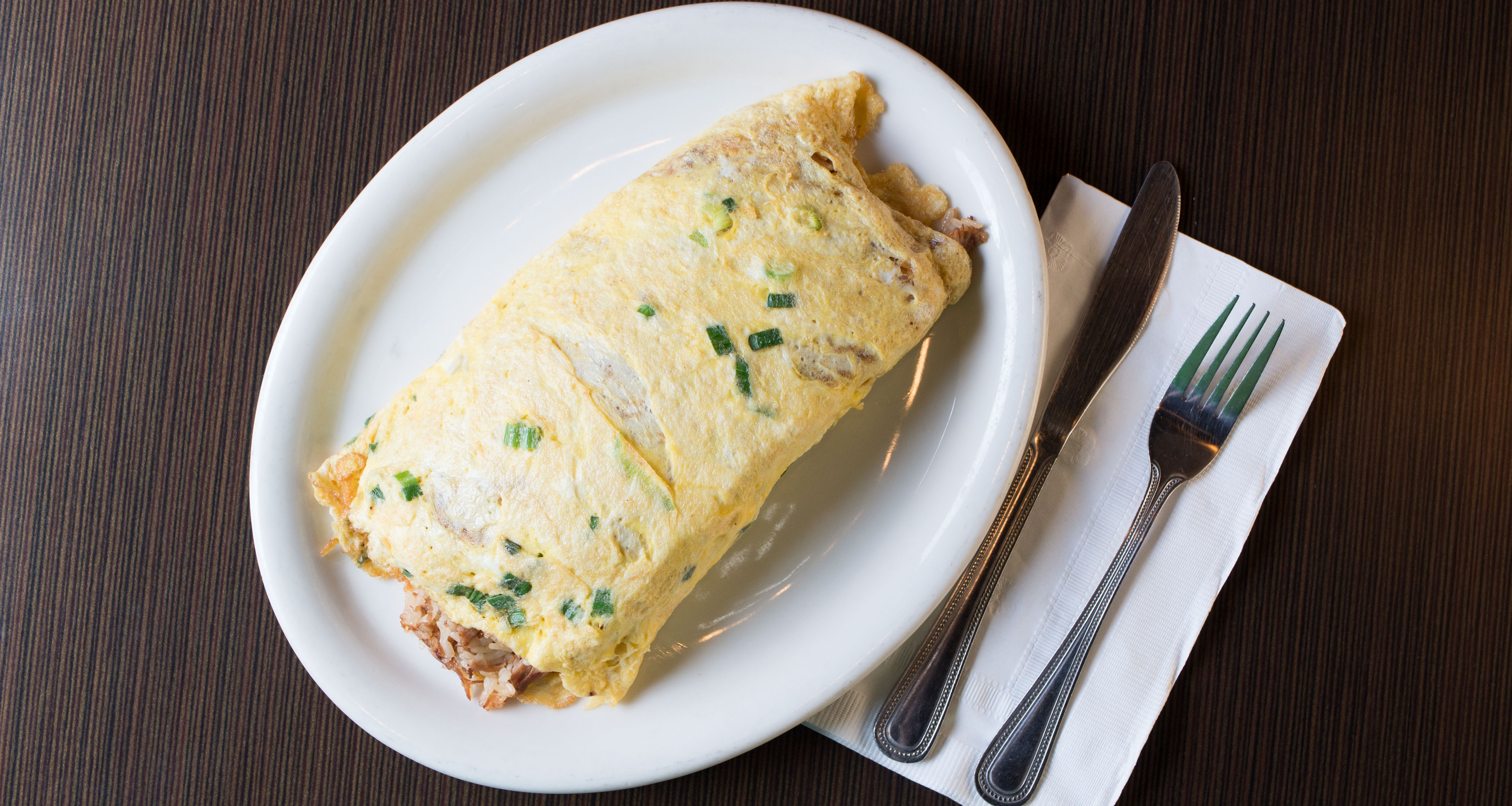 Adobo Fried Rice Omelette