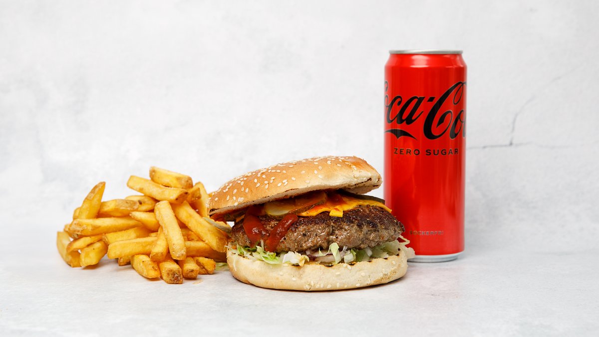 Dubbelburgertallrik 2x200 g