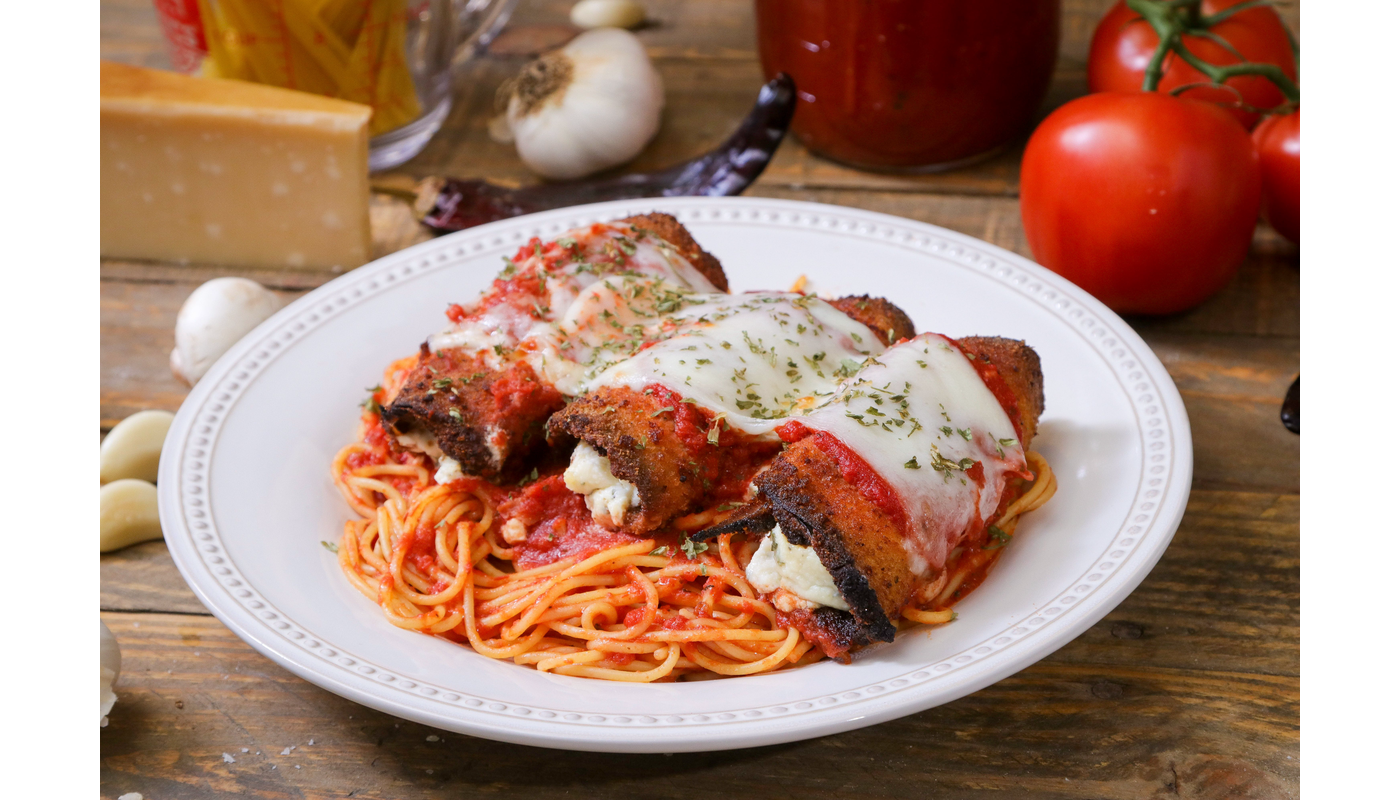 Eggplant Parmigiana with Pasta