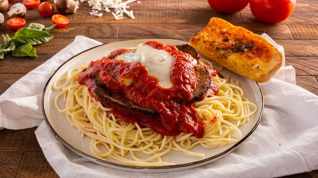 Eggplant Parmigiana with Spaghetti Catering - Full Tray