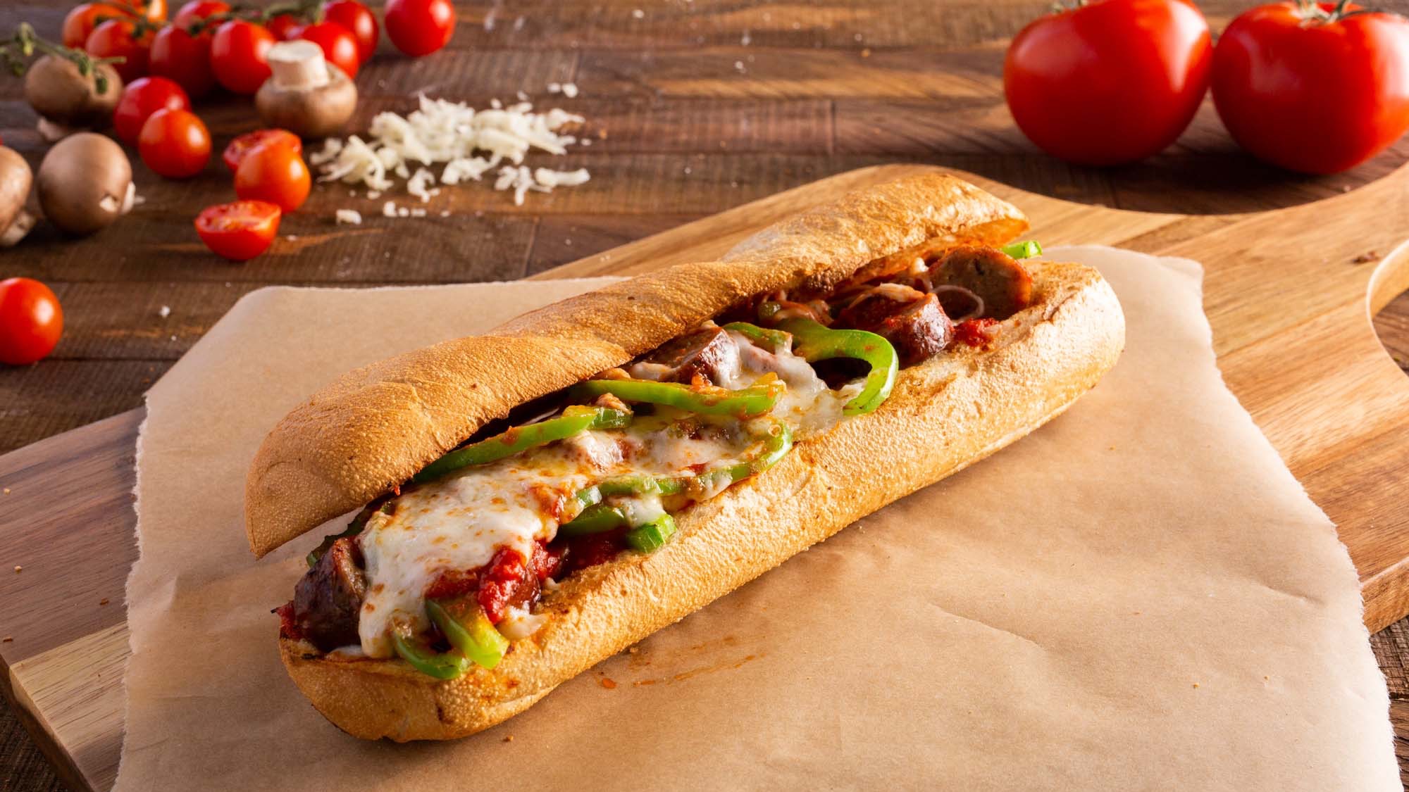 Sausage and Peppers Sandwich - Hero