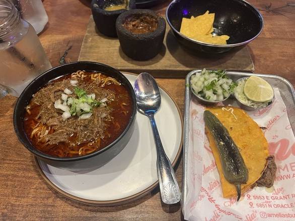 RAMEN BIRRIA SOUP W/ 1 QUESABIRRIA TACO