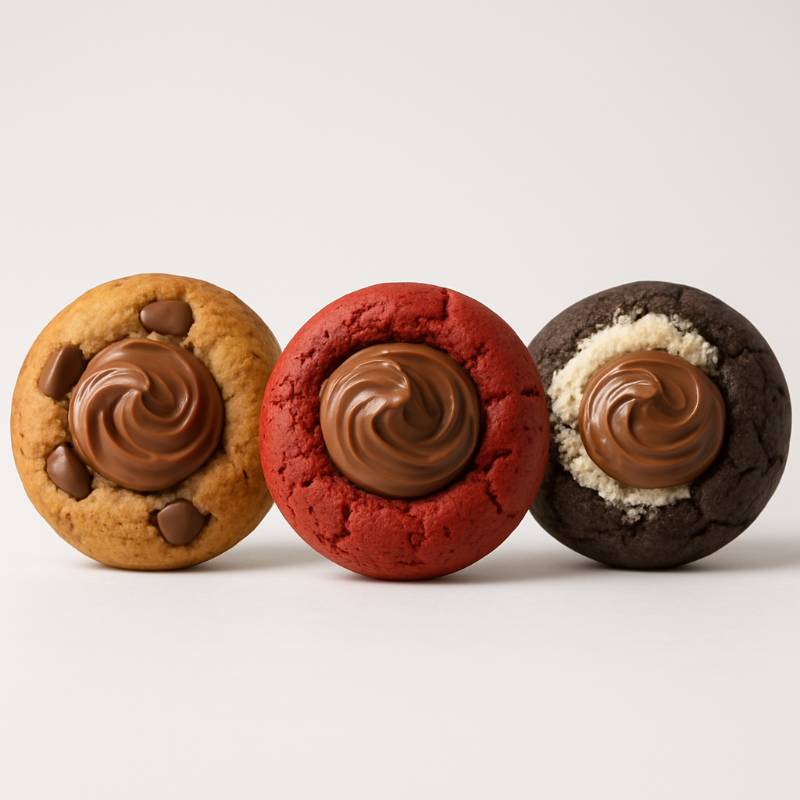 Triologia Cookies com Nutella