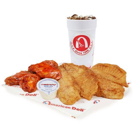 3pc Fish and 5pc Wings Combo