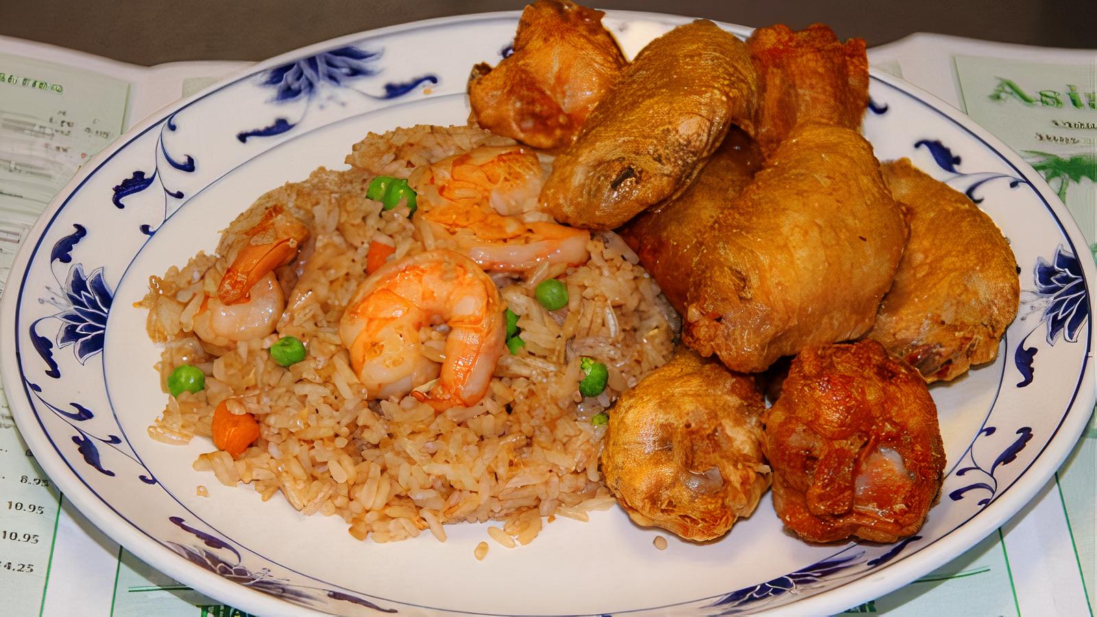 Wings (10) and Shrimp Fried Rice