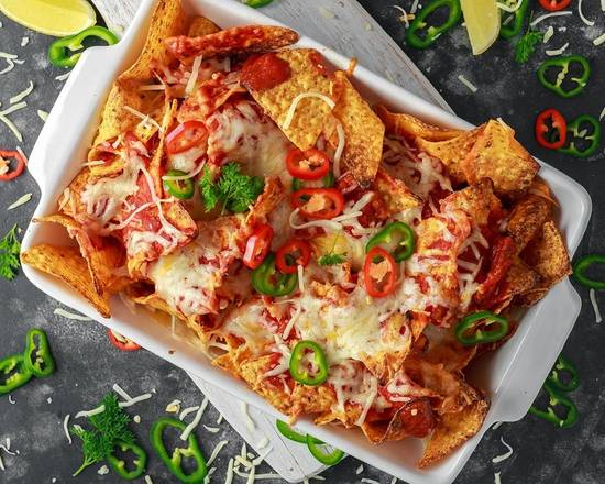Bacon Onion Cheese Nachos