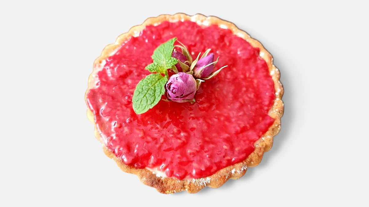 Fehércsokoládés málnás pite