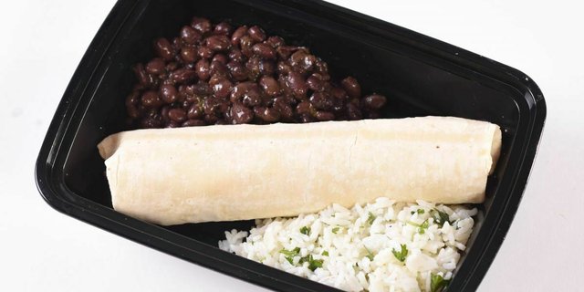 Vegetarian Cheesy Burrito Meal