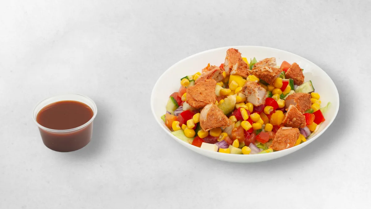 Salat mit Tandoori Chicken