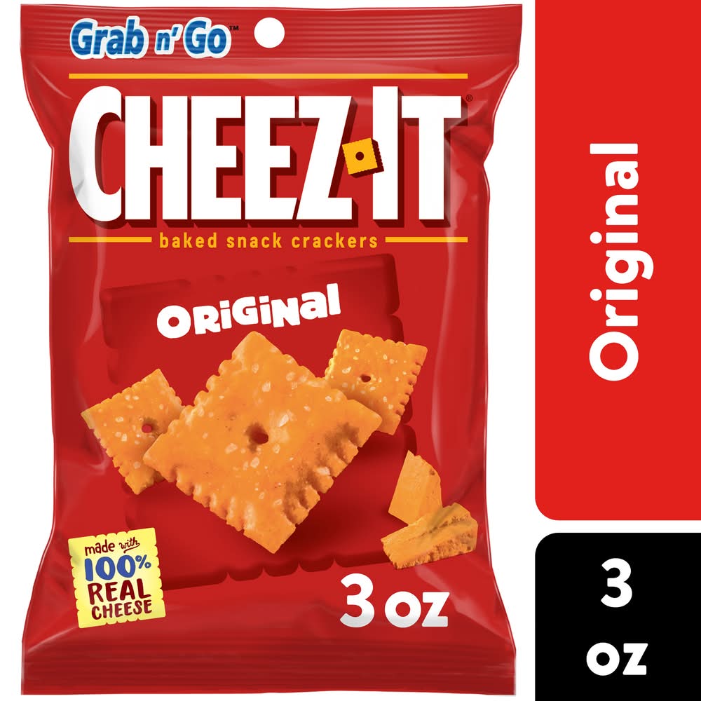 Cheez-It Grab N' Go Baked Snack Cheese Crackers, Original (3 oz)