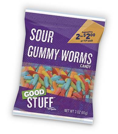 Good Stuff Sour Gummy Worms (3 oz)!