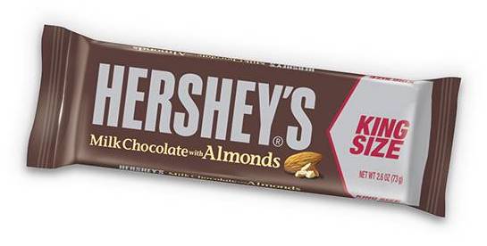 Hershey's Milk Chocolate with Almonds King Size (2.6 oz)