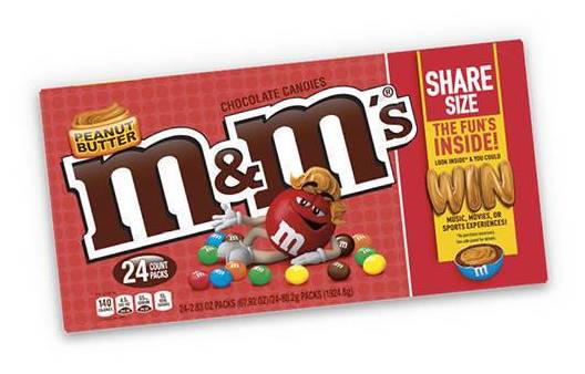 MandM's Peanut Butter Share Size (2.83 oz)