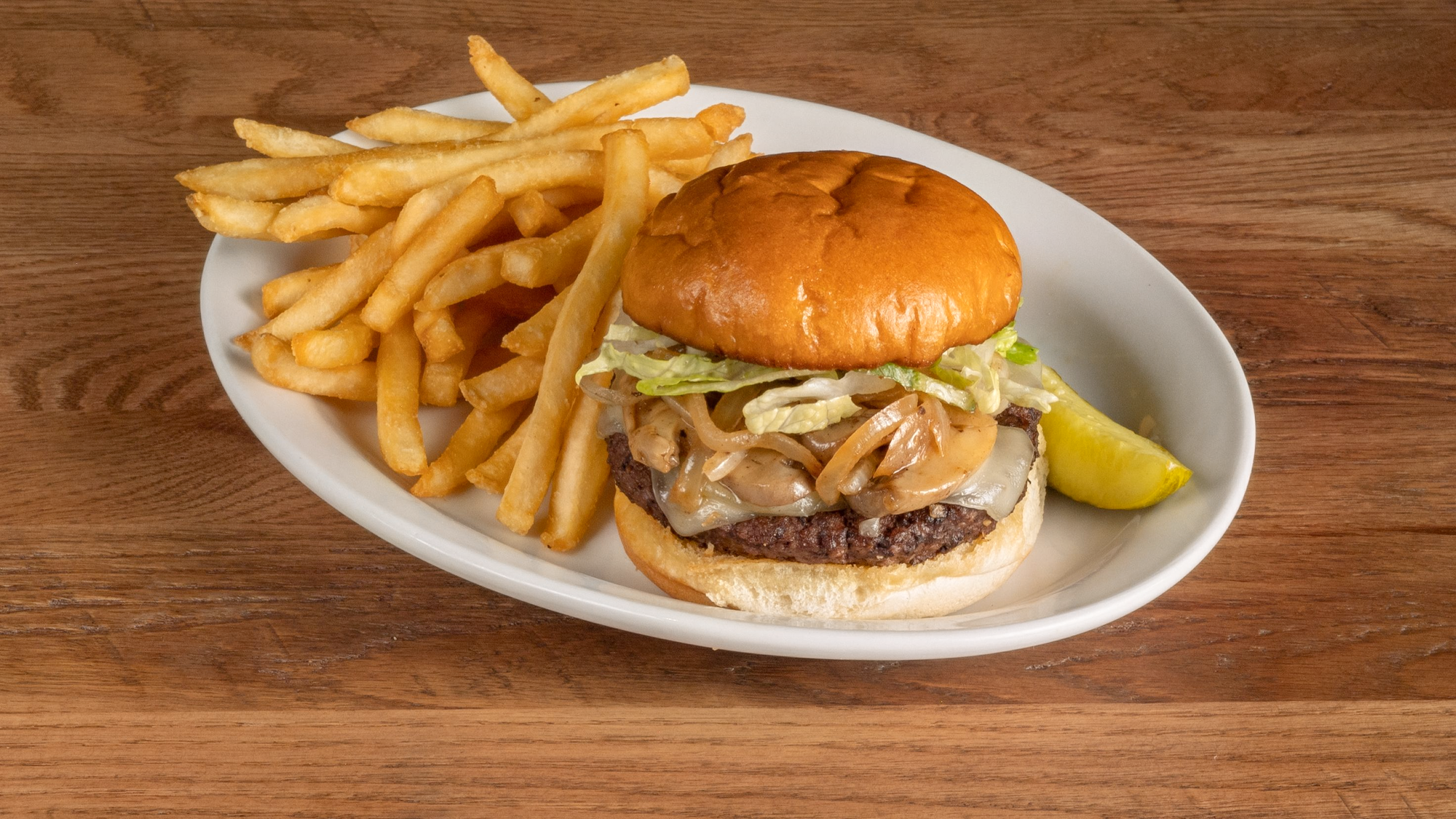 Mushroom Swiss Burger