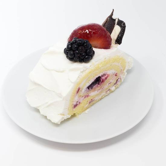 Berry Roll Cake Slice