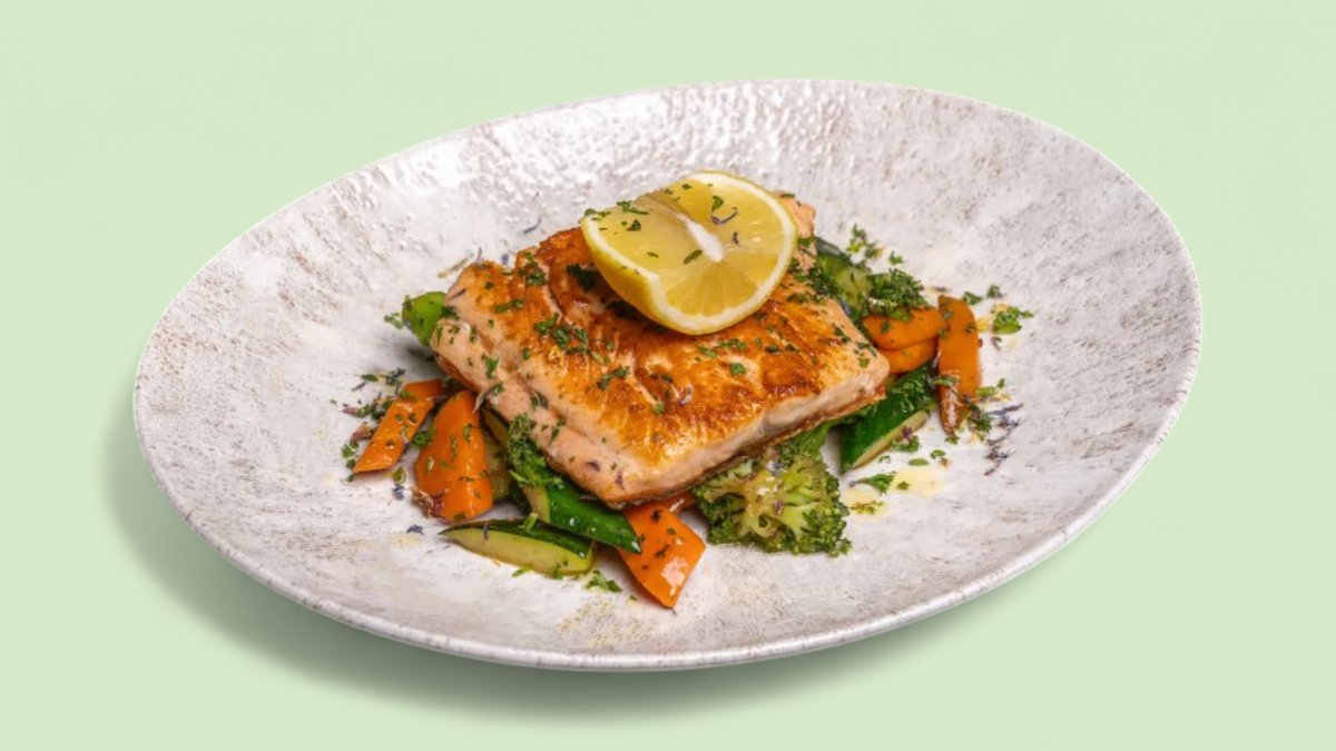 Lachs mit Gemüse