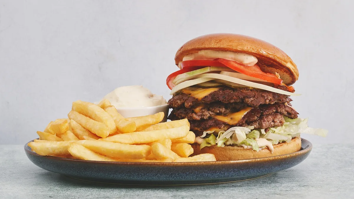 Angelo's Quadruple Burger Combo