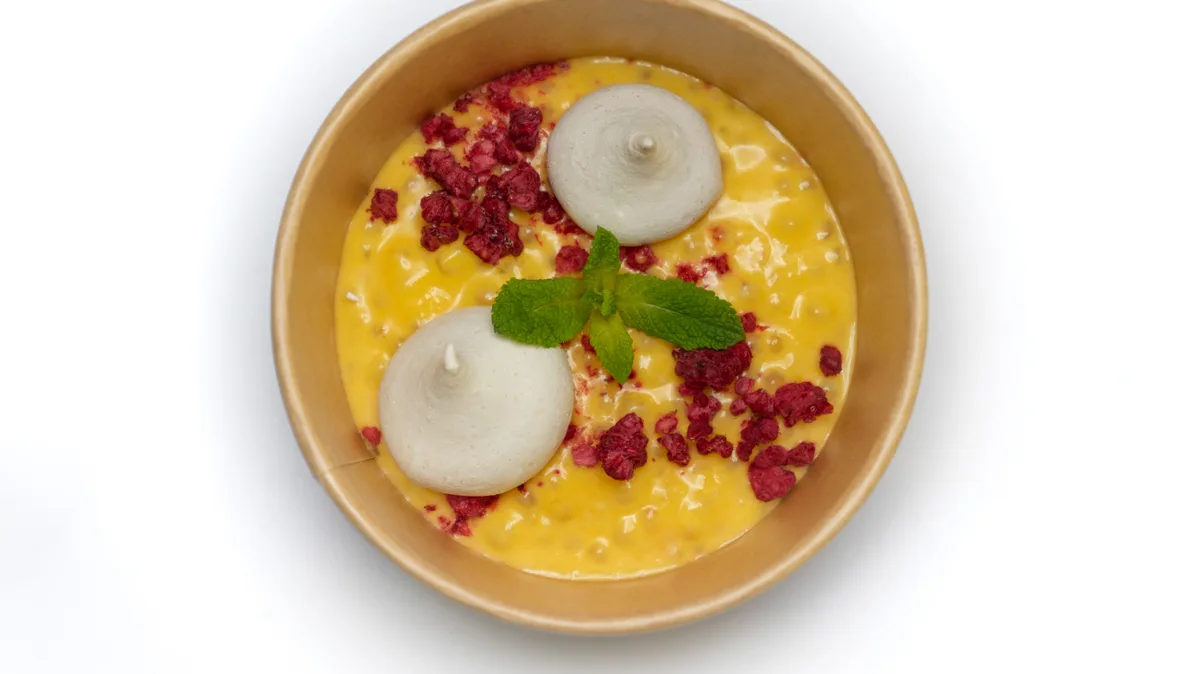 Tapiokový puding s mangom