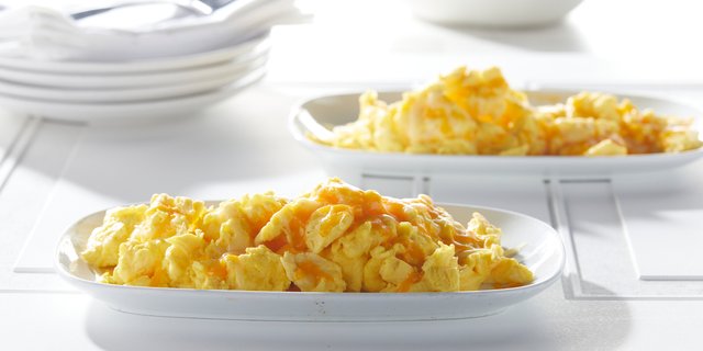 Scrambled Eggs and Cheddar Jack Cheese