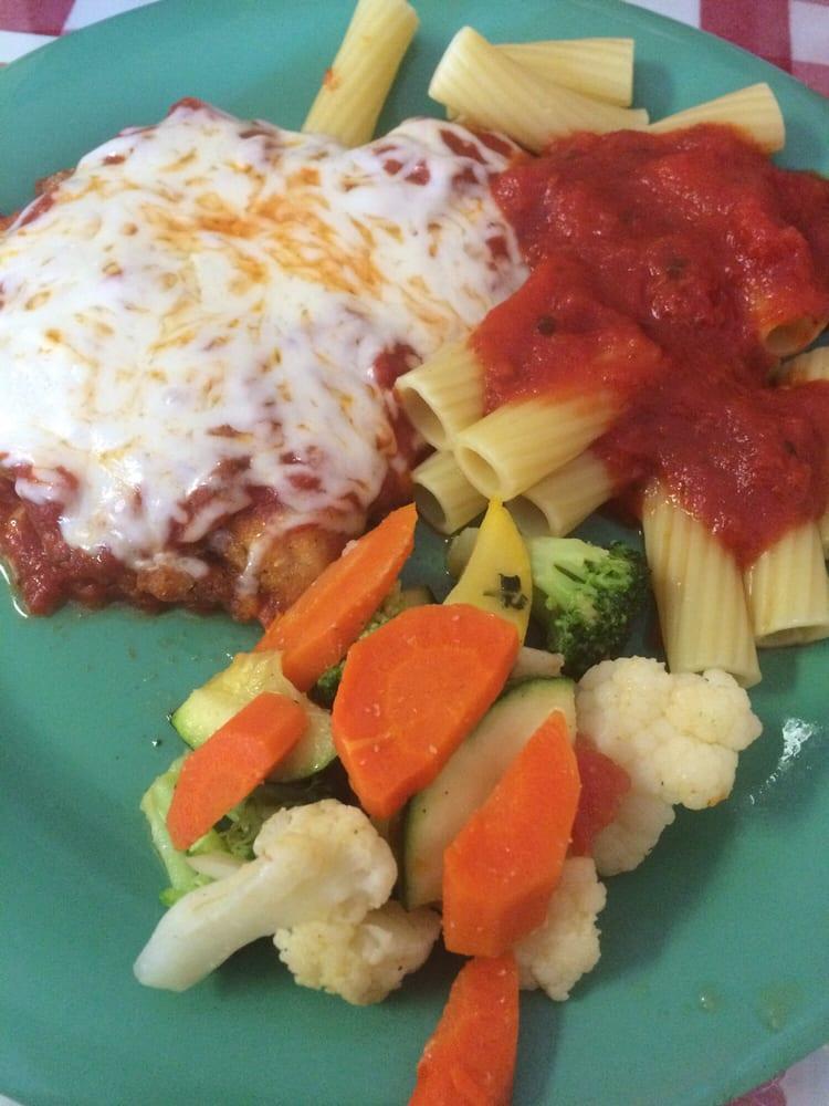 Chicken Parmigiana lunch