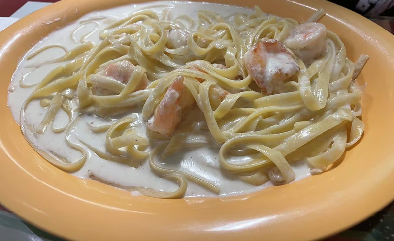 Fettuccine Alfredo with Shrimp