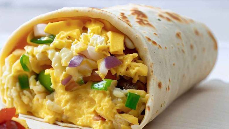 Pepper and Egg Breakfast Burrito
