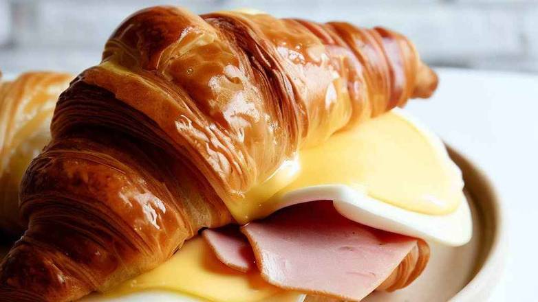 Ham, Egg and Cheese Breakfast Sandwich