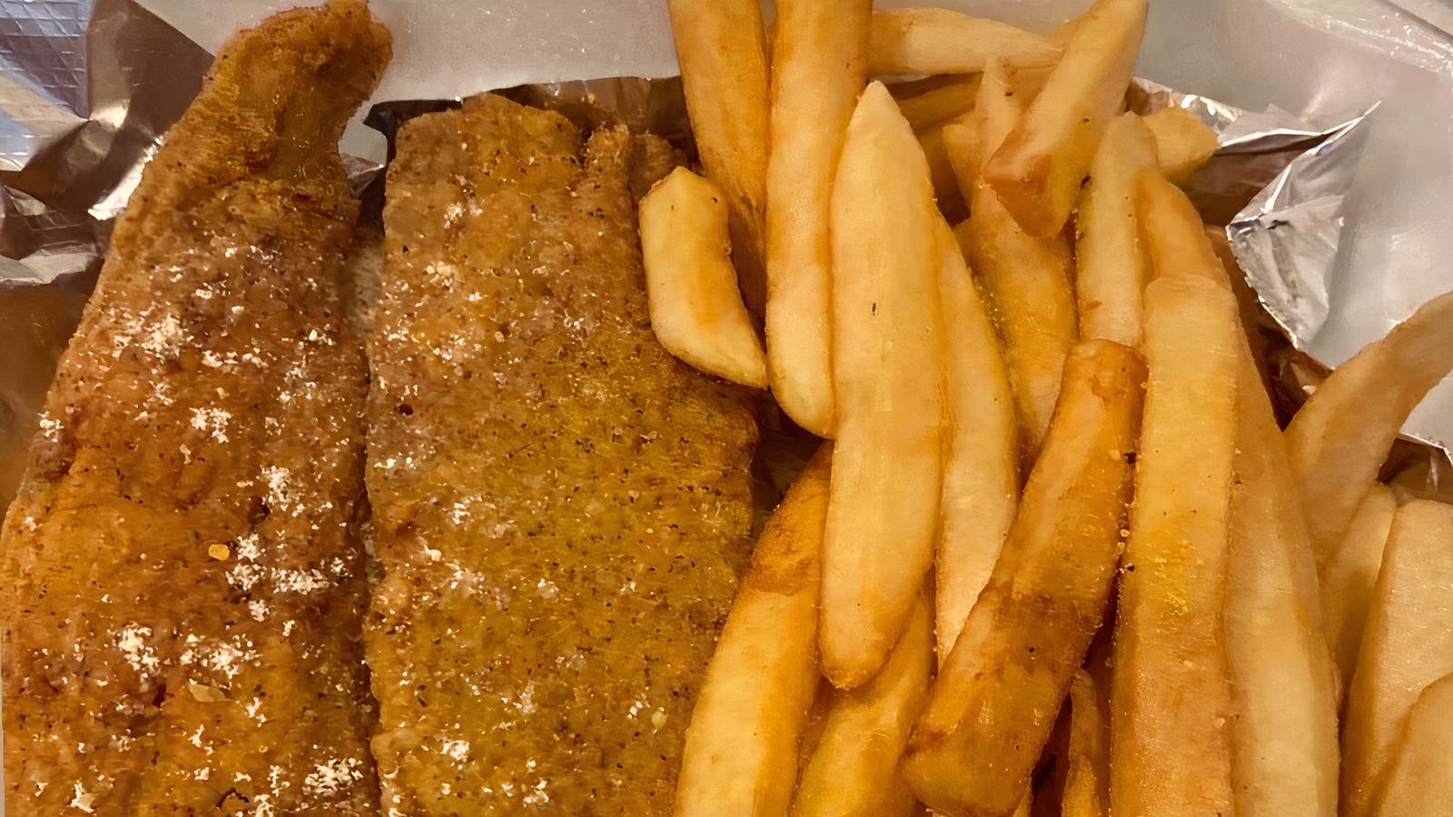 Two Walleye with Fries