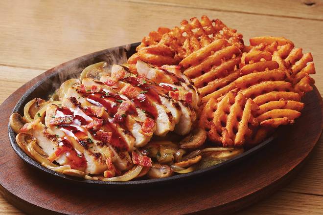 Hot Honey Glazed Chicken and Bacon Skillet