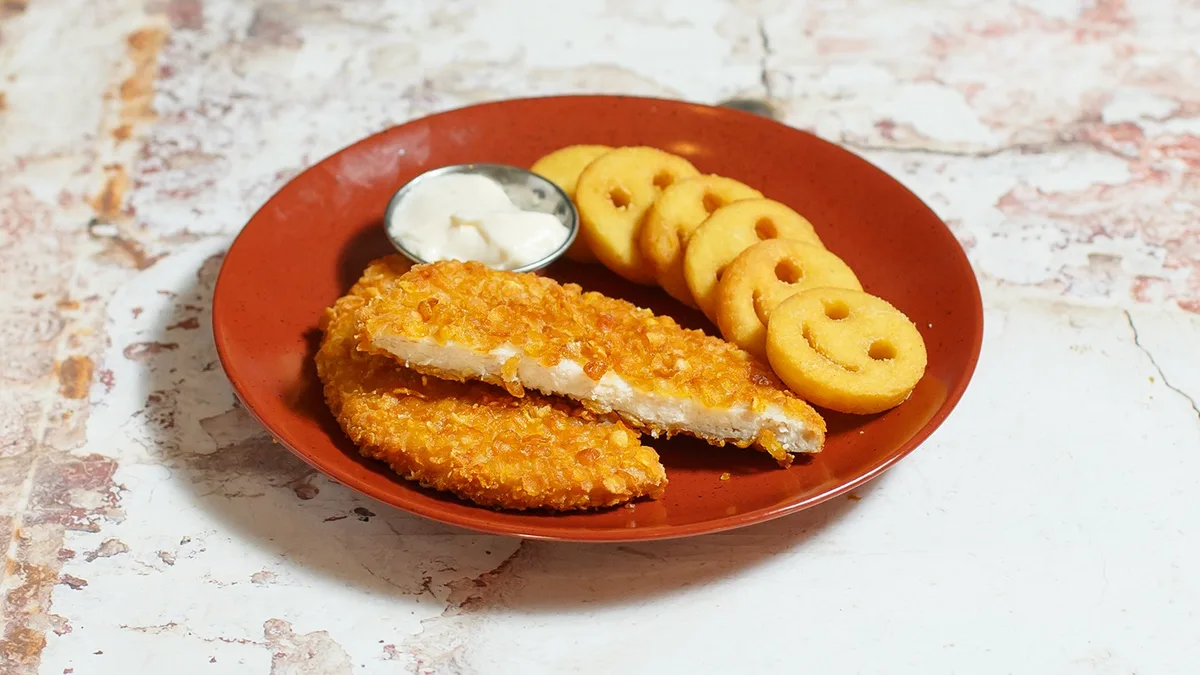 Corn flakes breaded chicken