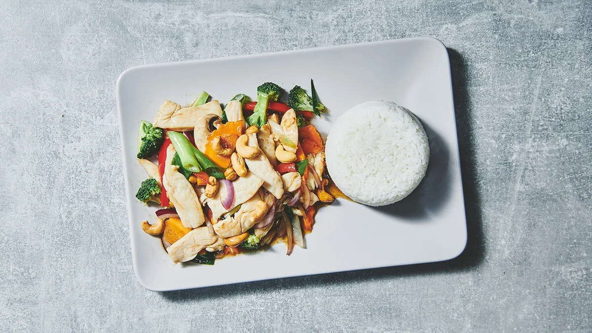Wok med cashewnødder