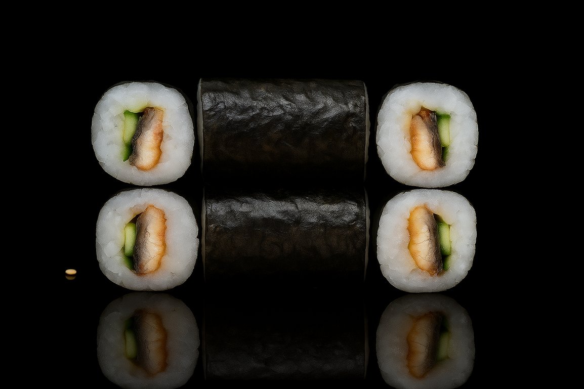 Hoso Maki Unagi Kabayaki s okurkou