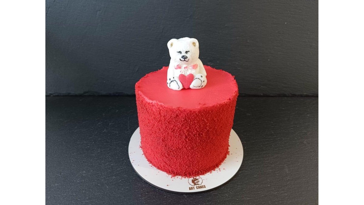 Tort Bento Red + Ursulet  + Lumanare