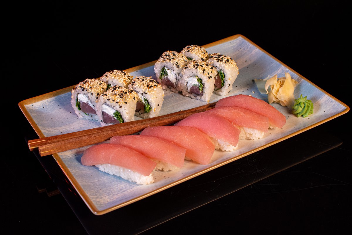Mix 6 nigiri and roll ton