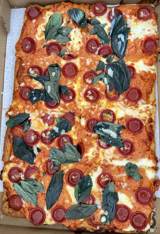 Vodka Pepperoni Sicilian Pie