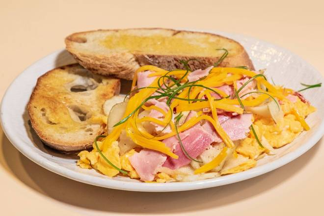Cheesy Ham and Eggs