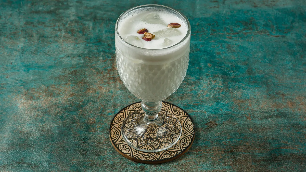 Saffron and Pistachio Lassi