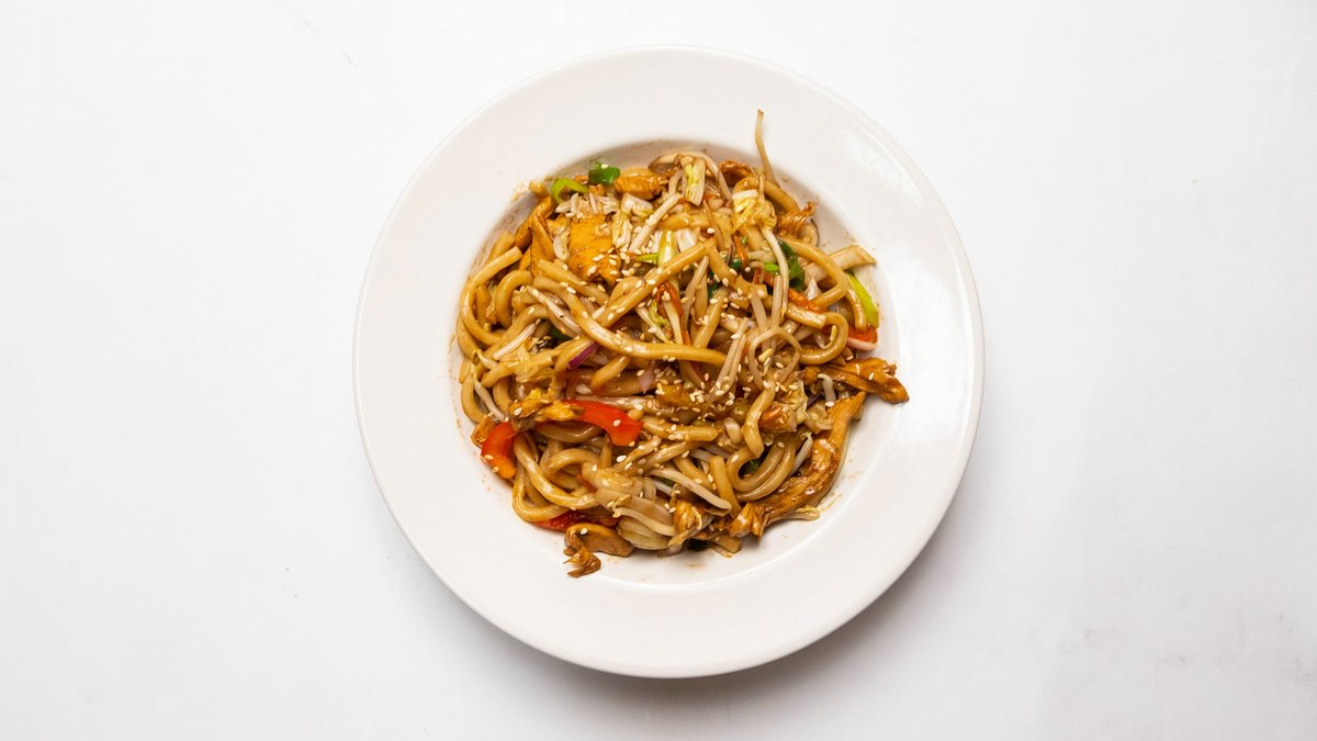 Smažené vepřové udon nudle
