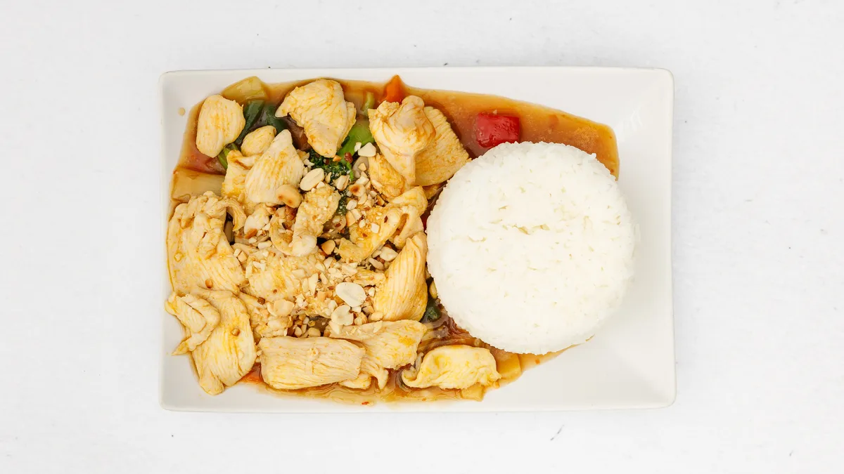 Kuřecí kung pao s rýží