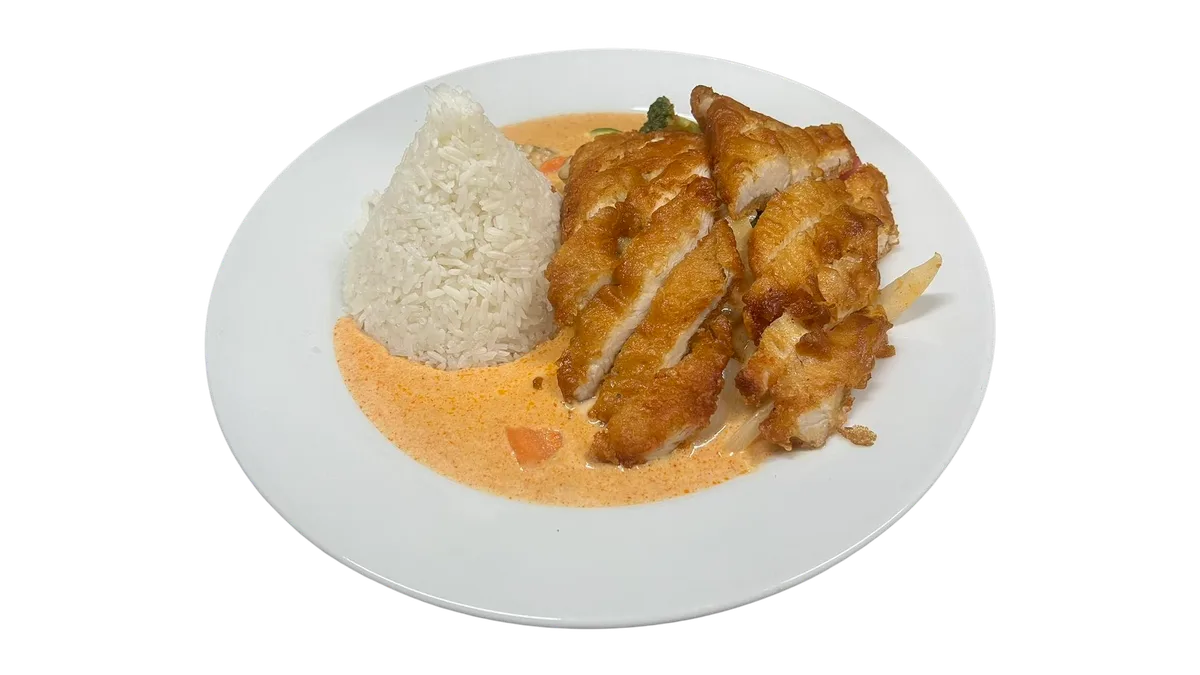 13a. Crispy Chicken with Red Curry