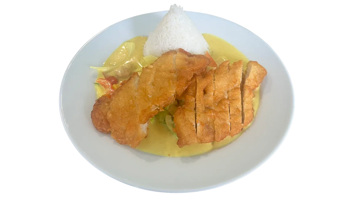 14a. Crispy Chicken with Yellow Curry