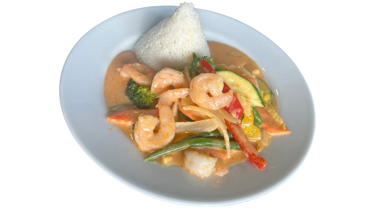 28. Fried Prawns with Red Curry