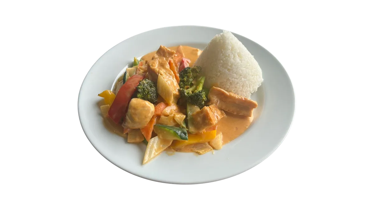 52. Fried Tofu with Red Curry