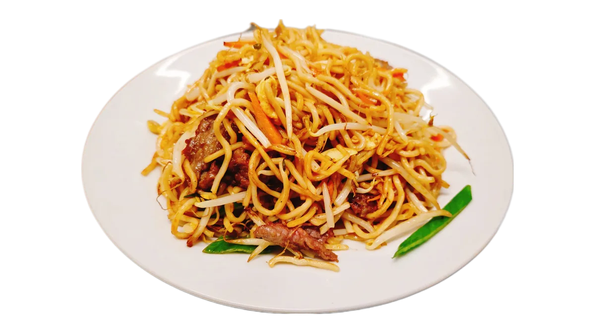 23. Gebratene Nudeln mit Rindfleisch