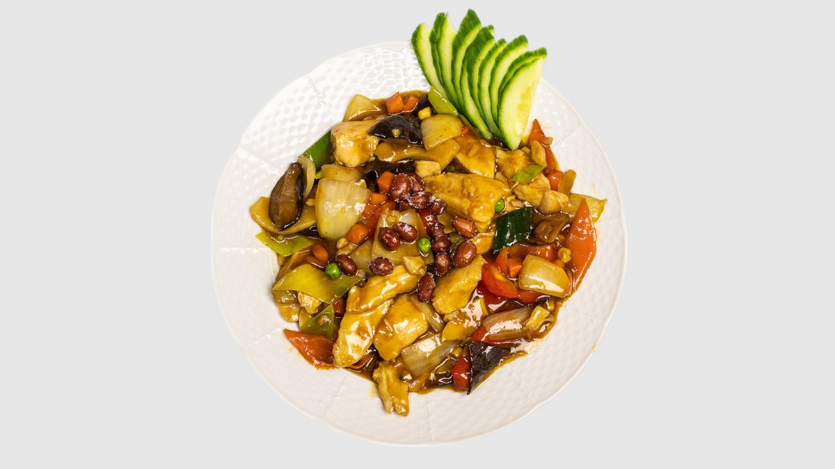 14. Kuřecí kung-pao s rýží