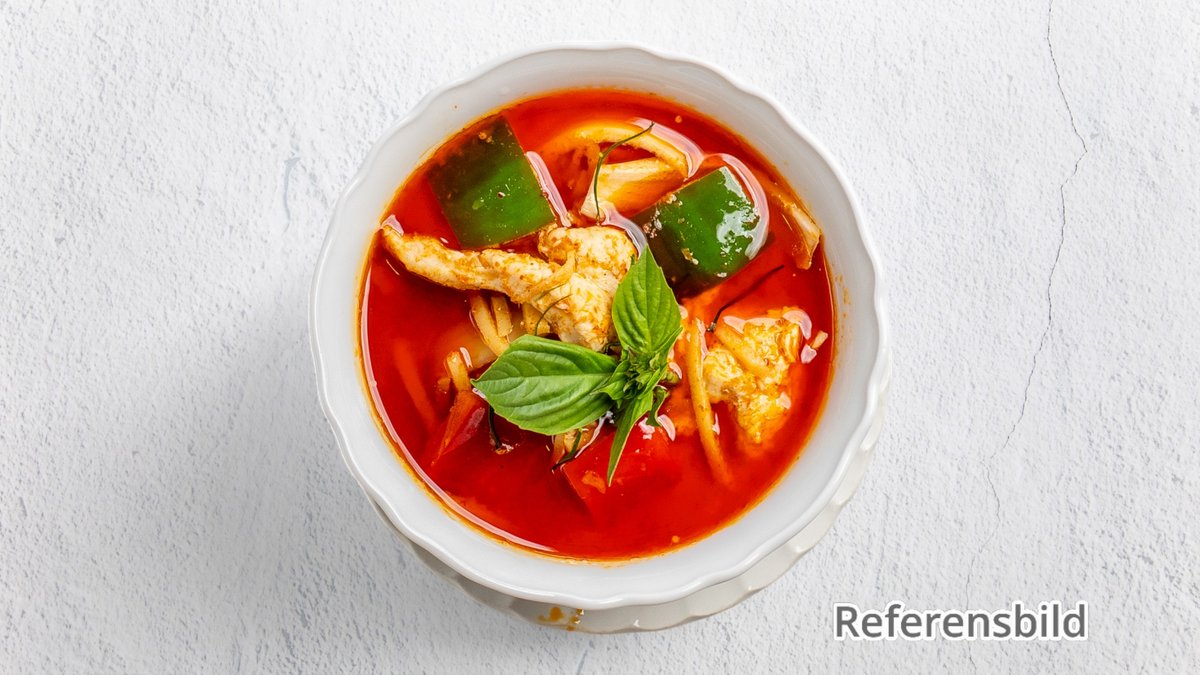 7. Kyckling med rödcurry.