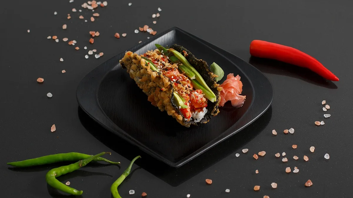 Salmon Sashimi Nori Taco