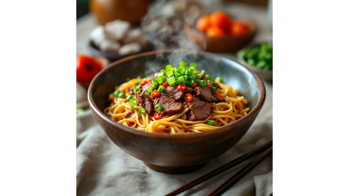 Noodles cu vită
